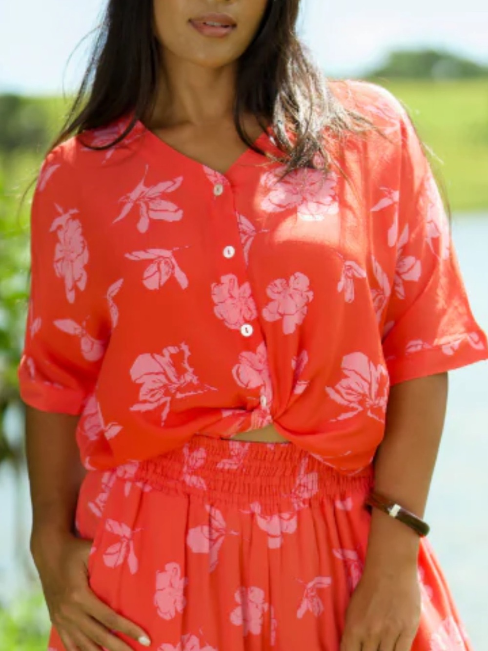 NEW Waiwaolani Bambam Top Pricky Poppy Kou S/M